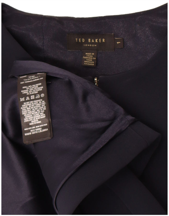 TED BAKER Ärmelloses A-Linien-Kleid für Damen, Größe 1 XS, schwarzes Polyester