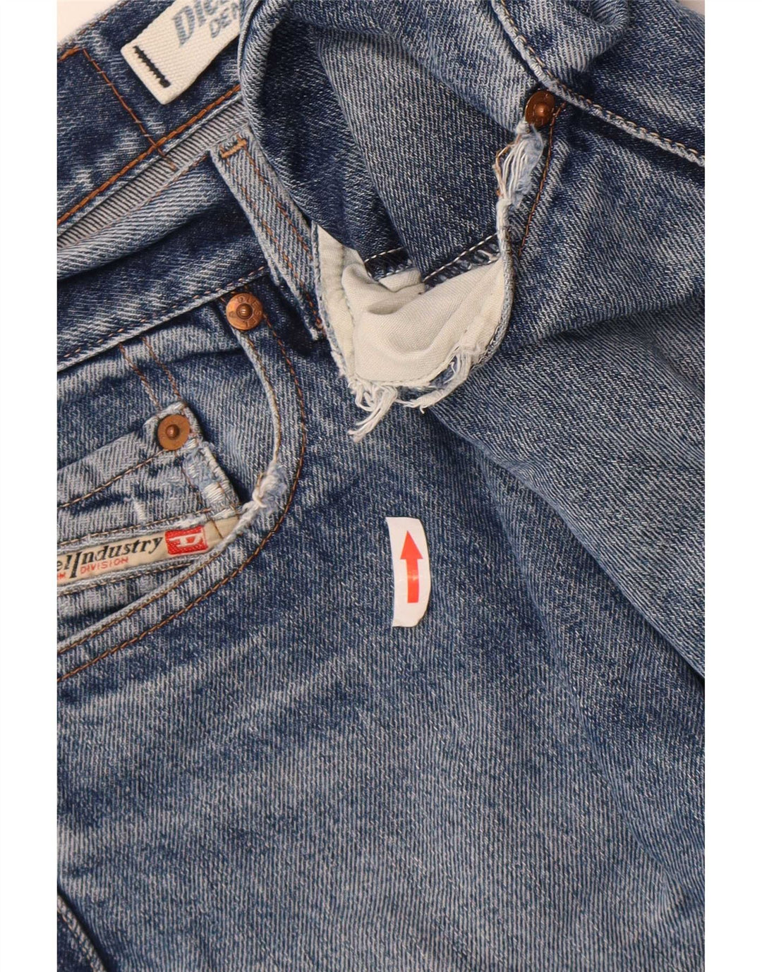 Diesel Herren Straight Jeans W34 L30 Blaue Baumwolle