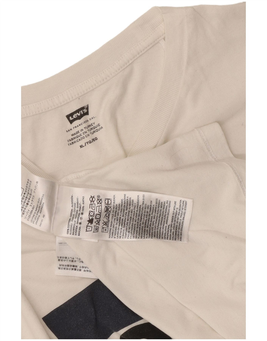 Levi's Herren-T-Shirt mit Grafik, XL, weiße Baumwolle