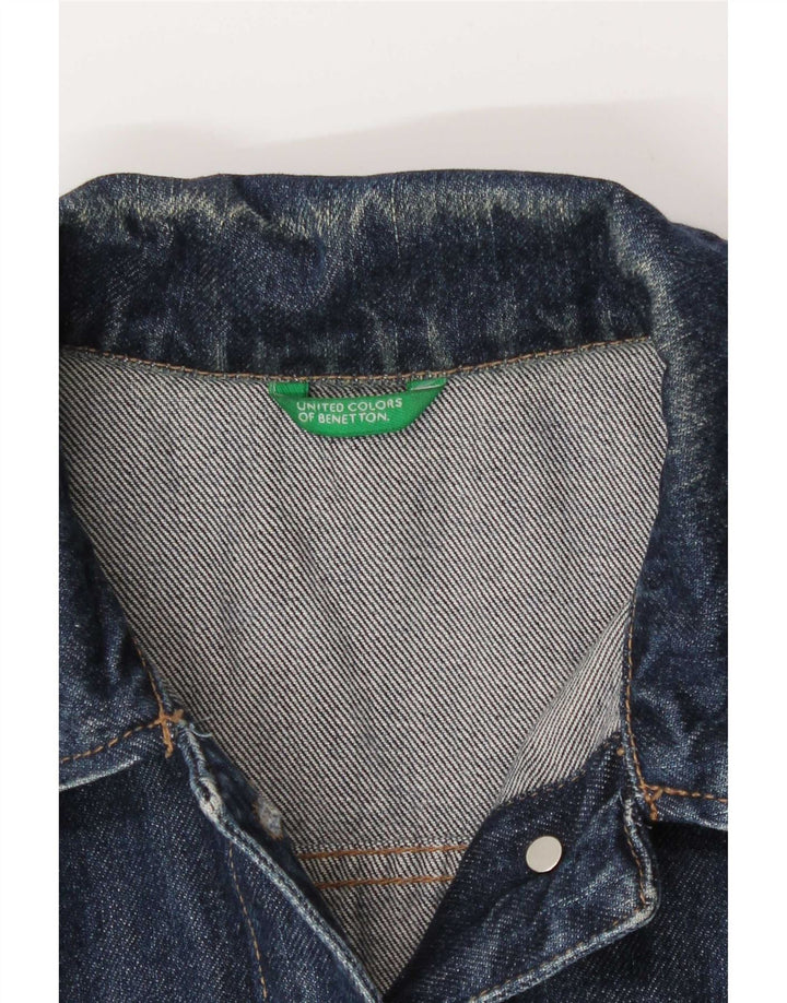 Benetton Damen Jeansjacke UK 10 Small Blau