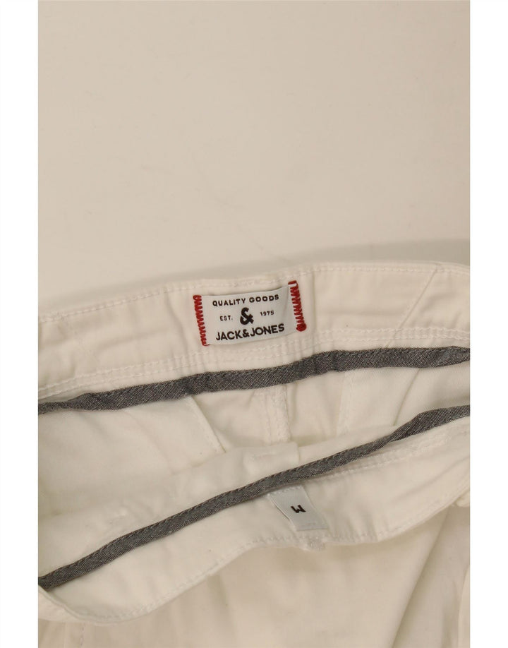 JACK & JONES Herren Chinoshorts Medium W32 Weiß