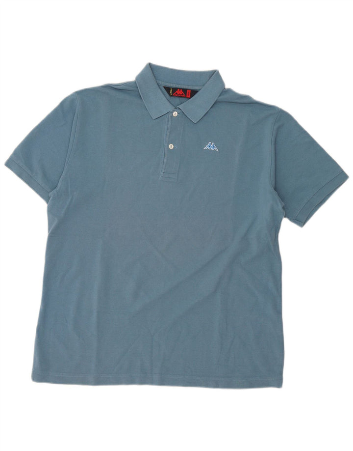 Kappa Herren-Poloshirt, große blaue Baumwolle