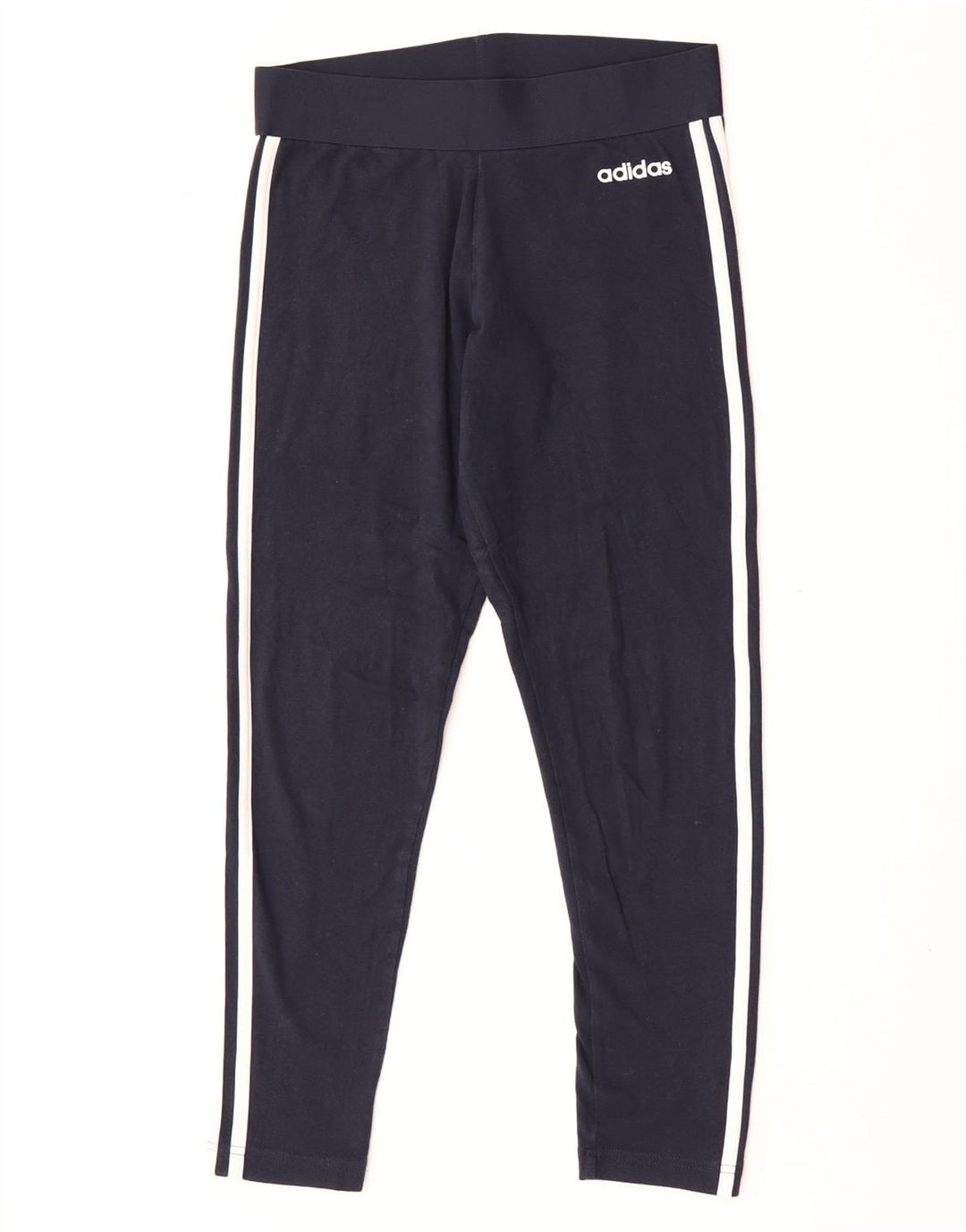 Adidas Damen Leggings UK 12/14 Medium Marineblau Baumwolle