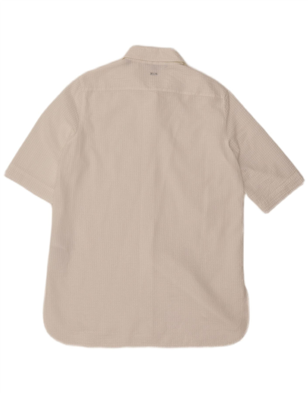 ARMANI EXCHANGE Damen Hemdkleid UK 14 Mittelweißer Nadelstreifen