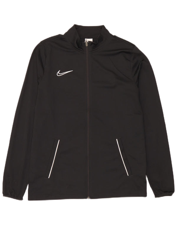 Nike Herren-Trainingsanzug-Oberteil, große Jacke aus schwarzem Polyester