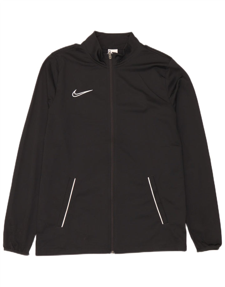 Nike Herren-Trainingsanzug-Oberteil, große Jacke aus schwarzem Polyester