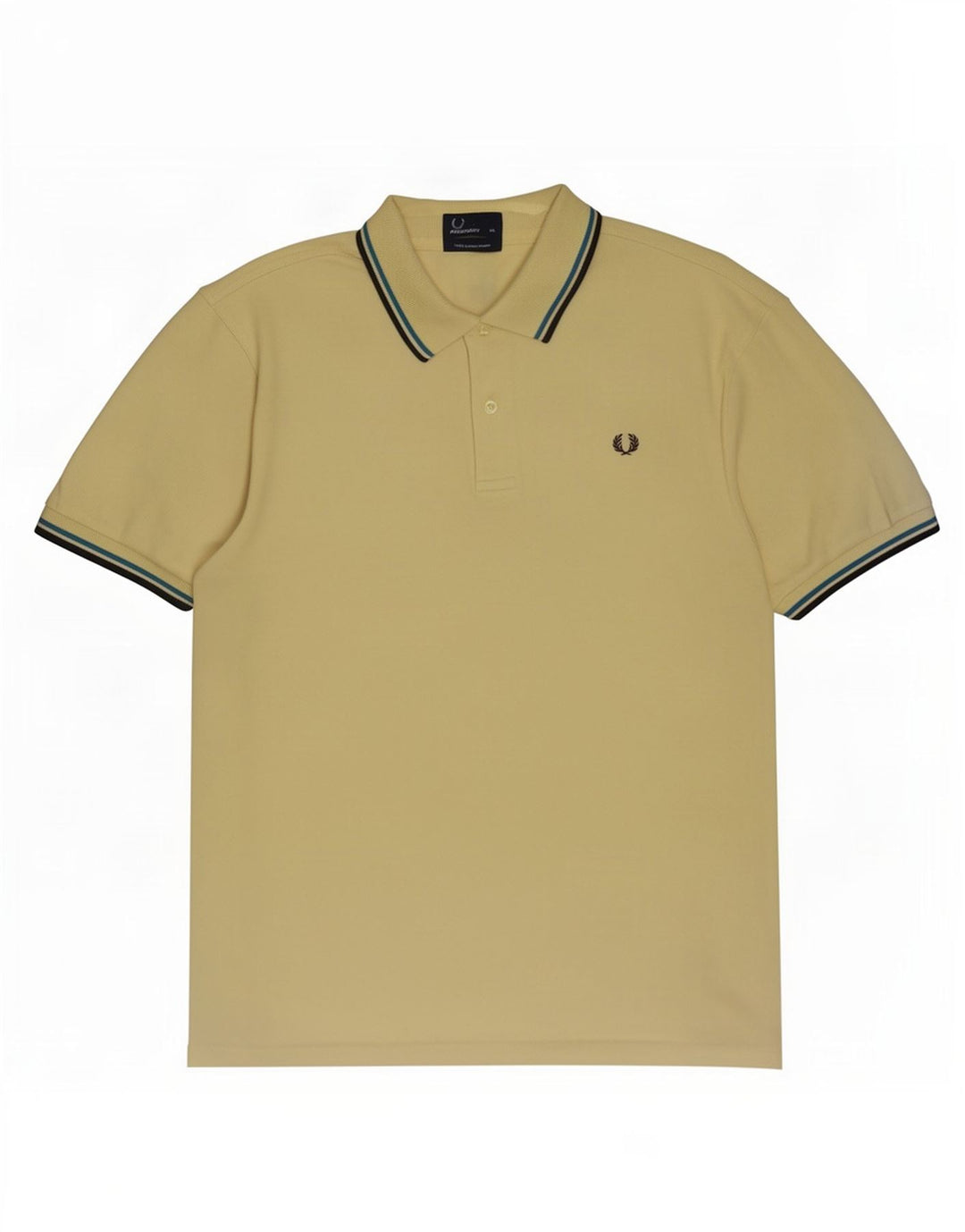 Fred Perry Herren-Poloshirt XL, gelb gestreift, Baumwolle