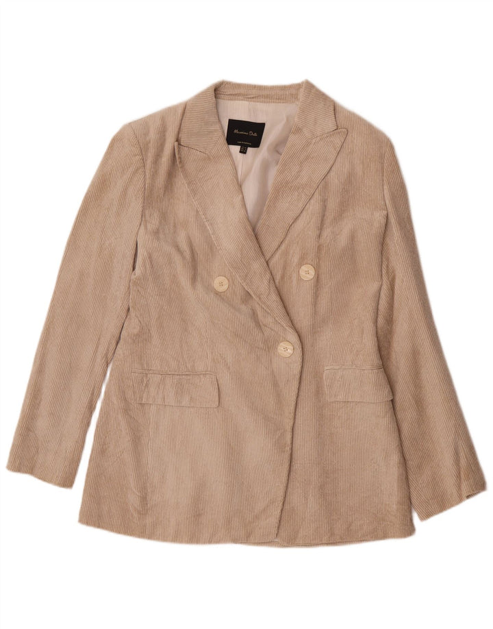 Massimo Dutti Damen Cord-Blazerjacke EU 40 Mittelbeige