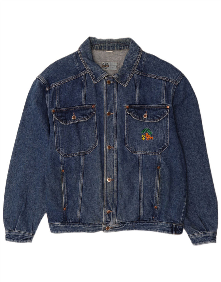 Mash Herren Jeansjacke UK 42 XL Blaue Baumwolle