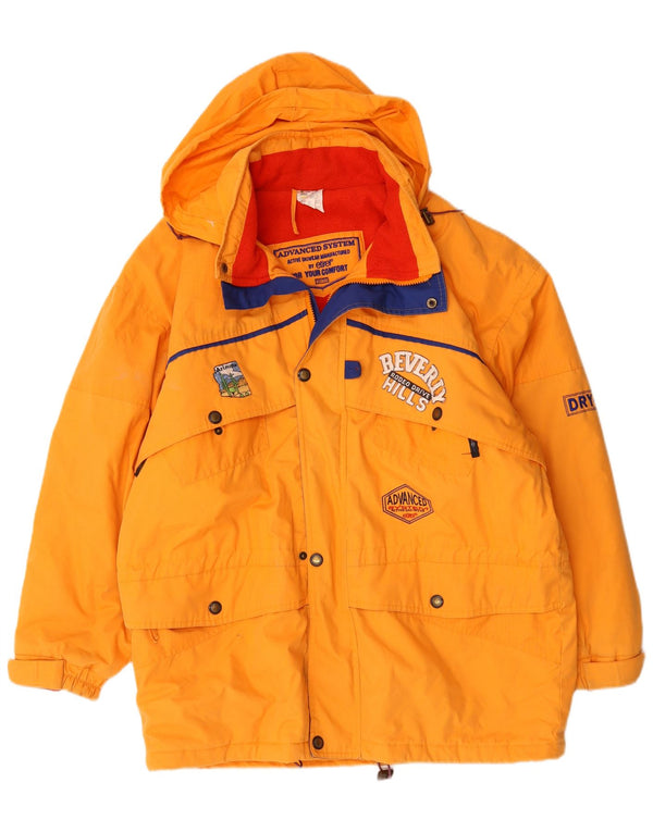 Etirel Damen Beverly Hills Skijacke mit Kapuze, übergroß, Gr. 16, Gelb
