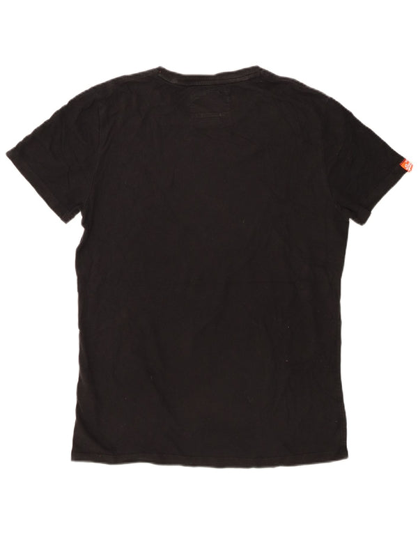 Superdry Mens T-Shirt Top Small Black Cotton