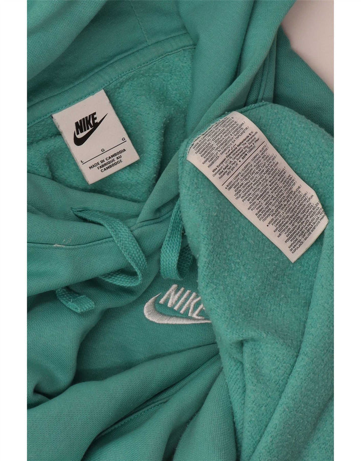 Nike Herren Kapuzenpullover, groß, türkisfarbene Baumwolle