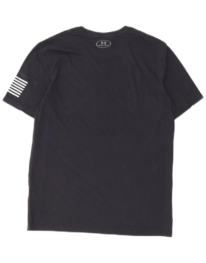 UNDER ARMOUR Herren Heat Gear Graphic T-Shirt Top Mittelschwarze Baumwolle