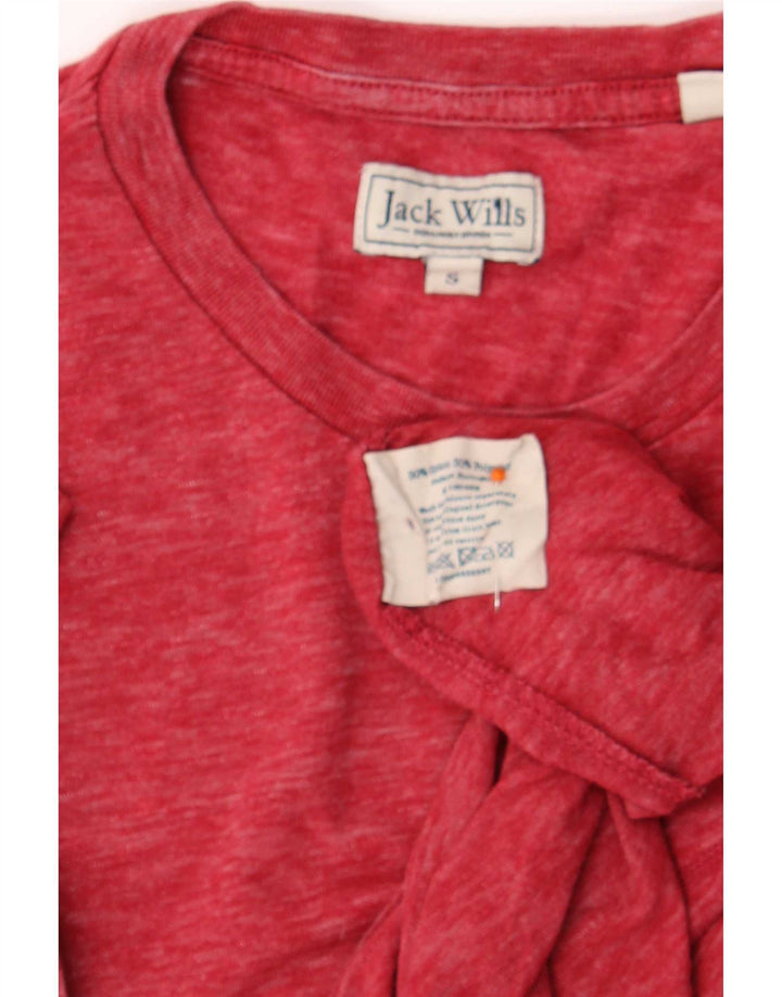 Jack Wills Herren T-Shirt Top Small aus roter Baumwolle