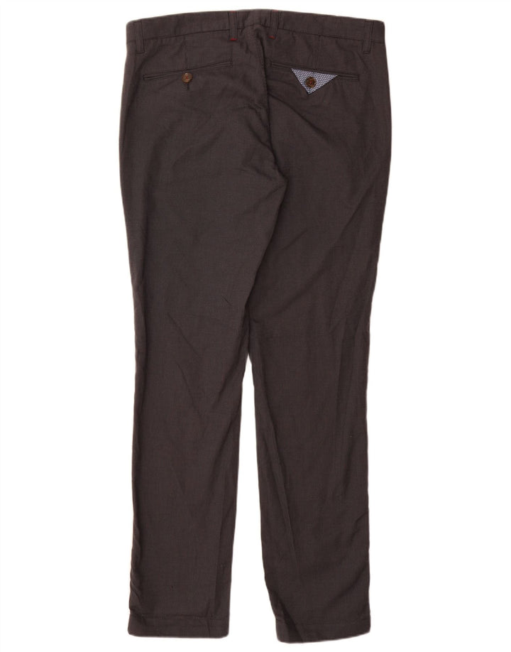 Ted Baker Slim-Anzughose für Herren, W34, L32, graue Baumwolle