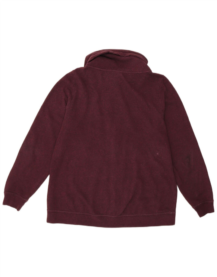 NIKE Womens Tracksuit Top Jacket UK 10 Small Burgundy Cotton