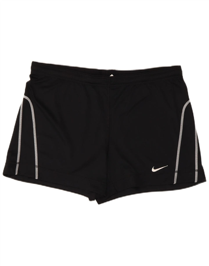 NIKE Damen Dri Fit Sport Shorts UK 16/18 Large Schwarz Polyester