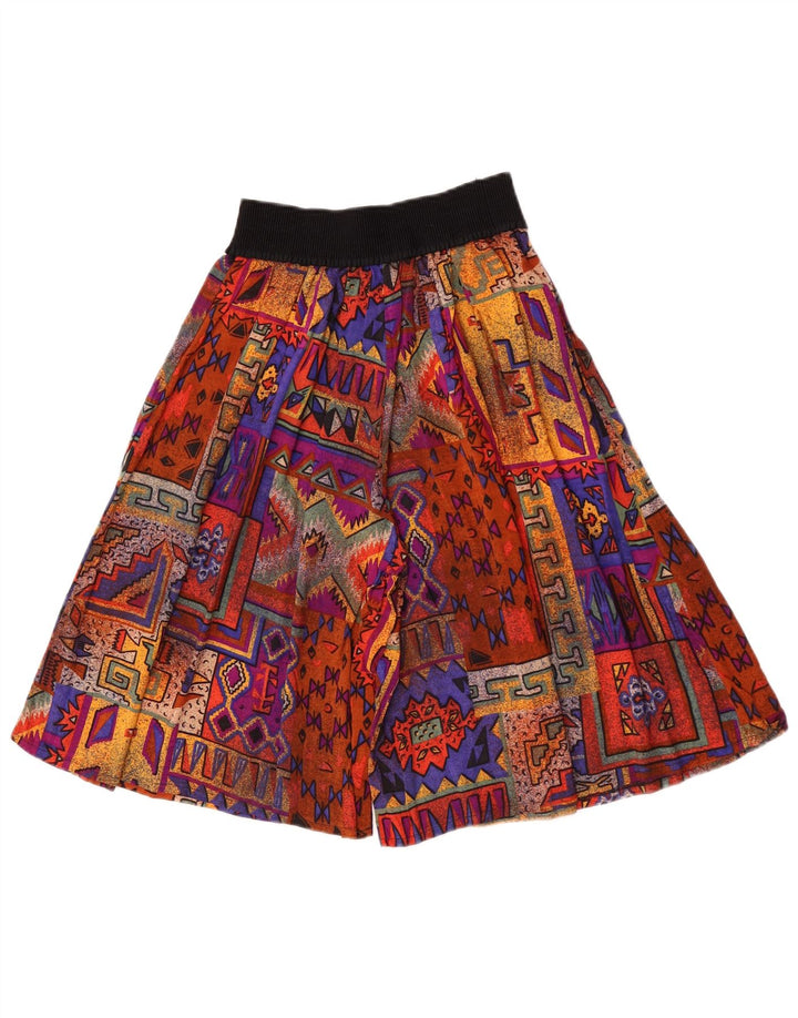 Vintage Damen High Waist Casual Shorts W26 Kleines mehrfarbiges Patchwork
