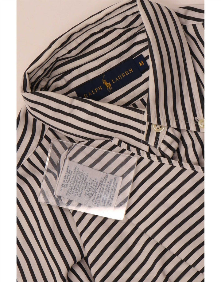 Ralph Lauren Herrenhemd aus mittelweißer Nadelstreifen-Baumwolle
