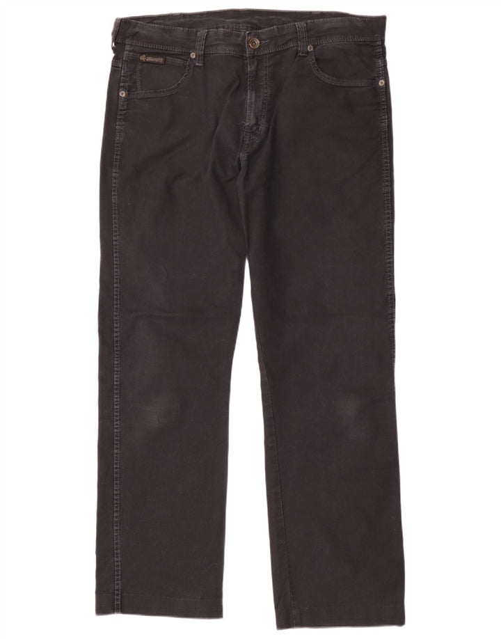 Wrangler Herren Clyde Straight Jeans W36 L32 Schwarze Baumwolle