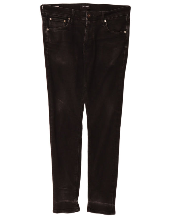 Jack & Jones Herren Skinny Jeans W34 L32 Schwarze Baumwolle
