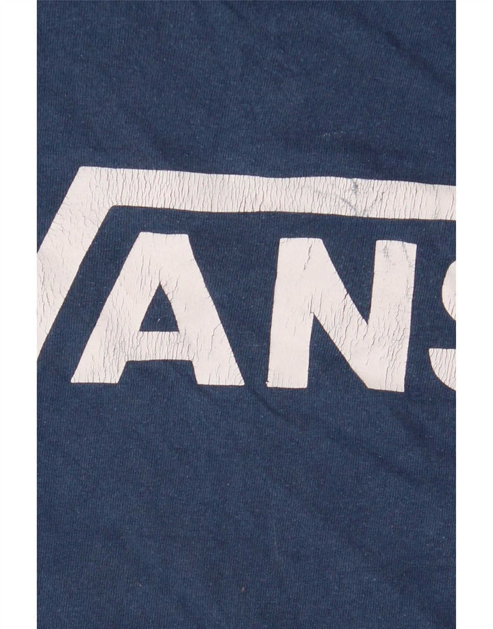 Vans Herren Grafik T-Shirt Top XL Blau Baumwolle