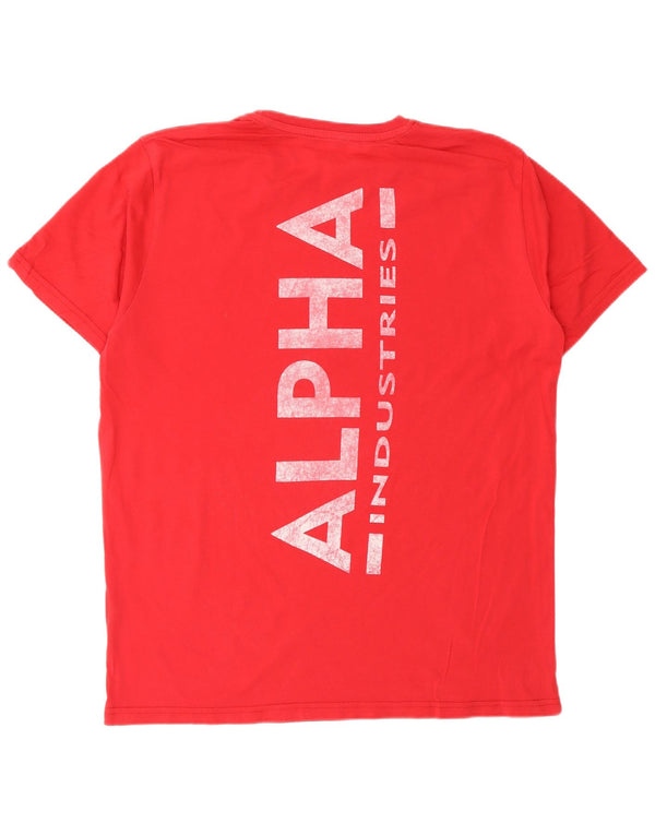 Alpha Industries Mens Graphic T-Shirt Top XL Red