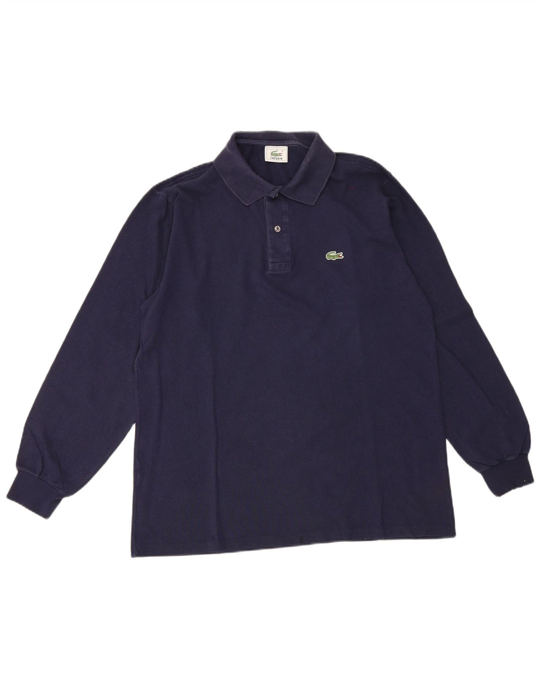 Lacoste Herren-Langarm-Poloshirt, Größe 4, mittelgroß, Marineblau