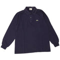 Lacoste Herren-Langarm-Poloshirt, Größe 4, mittelgroß, Marineblau