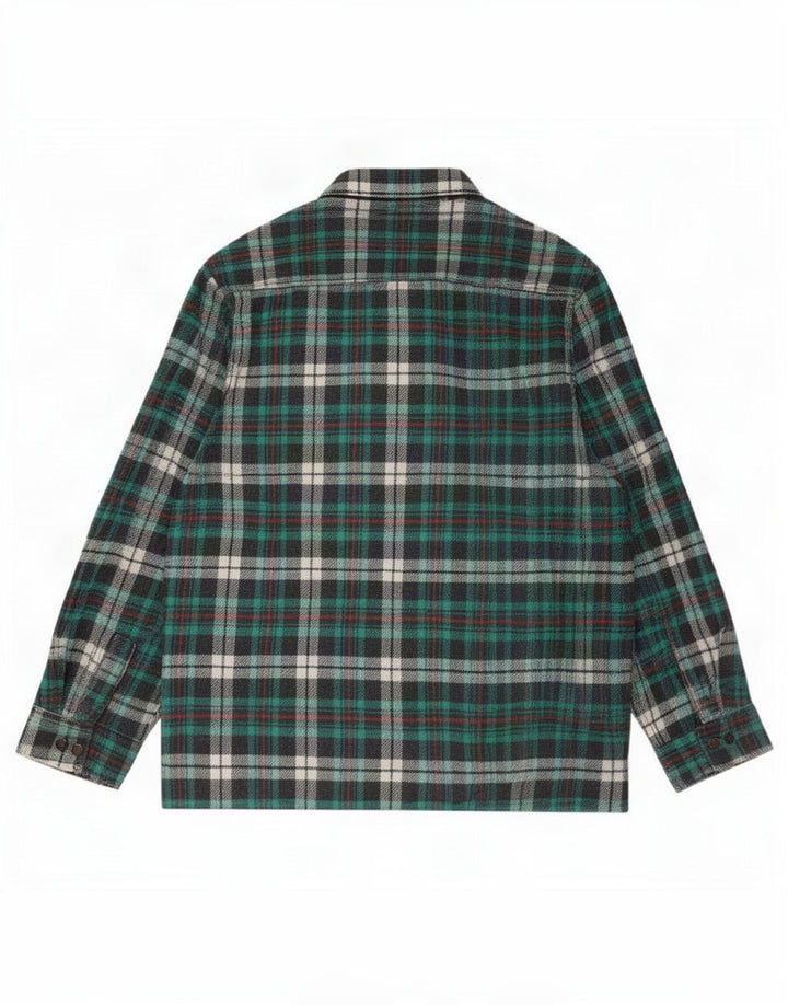 Vintage Herren Flanellhemd XL grün kariert