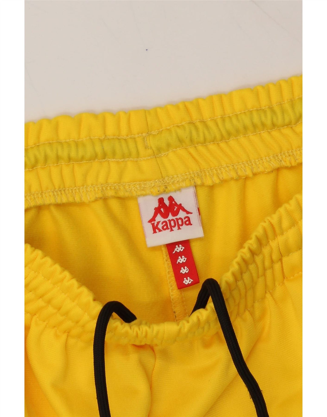 KAPPA Mens Graphic Sport Shorts Small  Yellow Colourblock Vintage Kappa and Second-Hand Kappa from Messina Hembry 