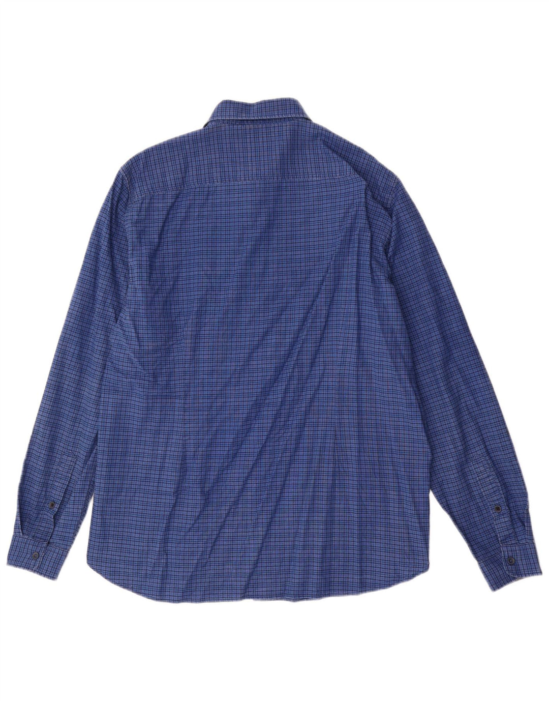 S.Oliver Herrenhemd XL Blau kariert Baumwolle