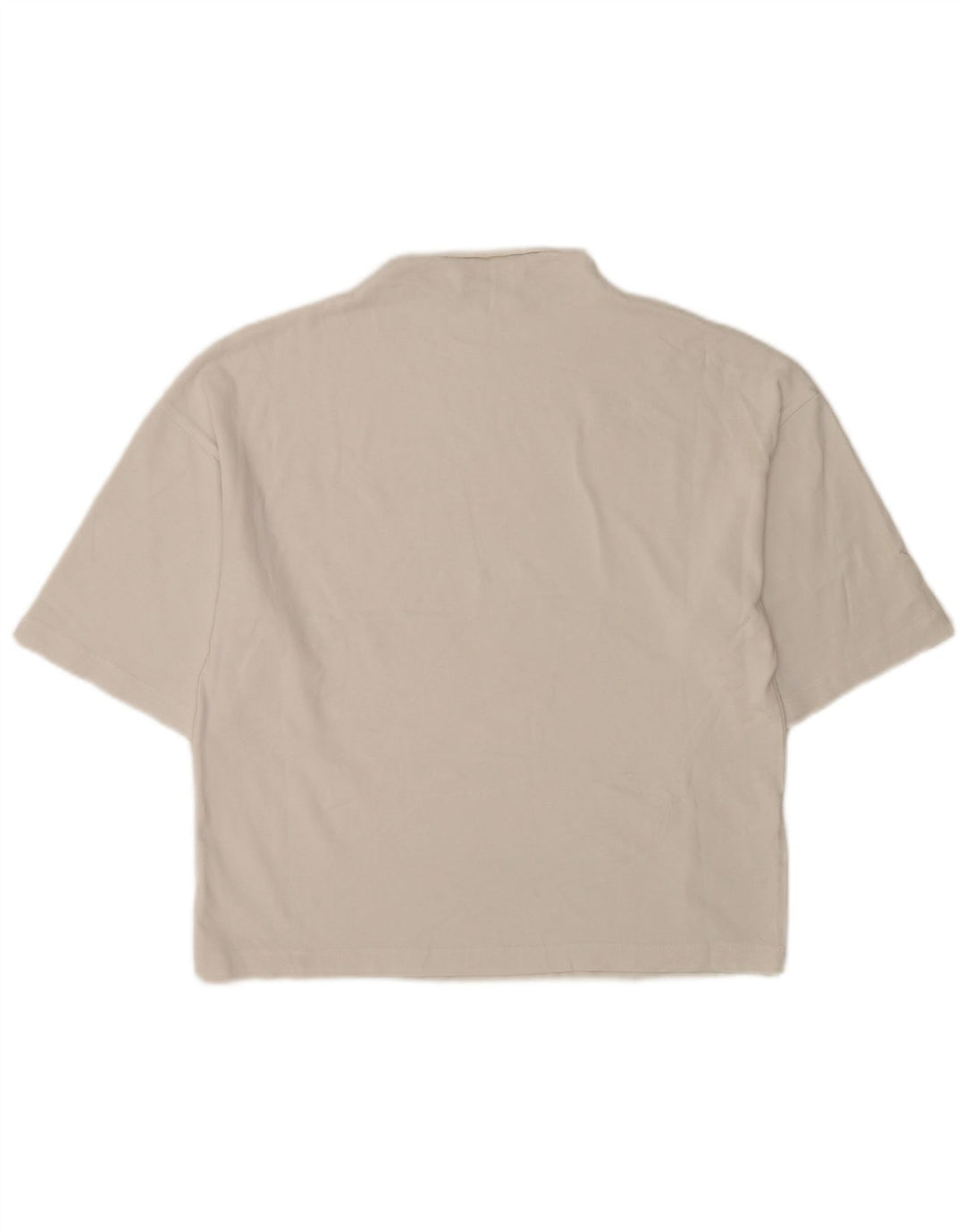 Übergroßes T-Shirt-Oberteil von Zara für Damen, UK 10, Größe S, weiße Baumwolle