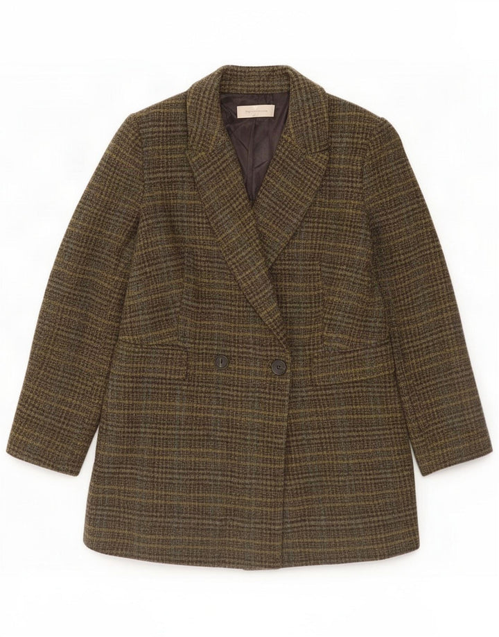 Paul Costelloe Damen Blazer Jacke UK 12 Medium Khaki Check