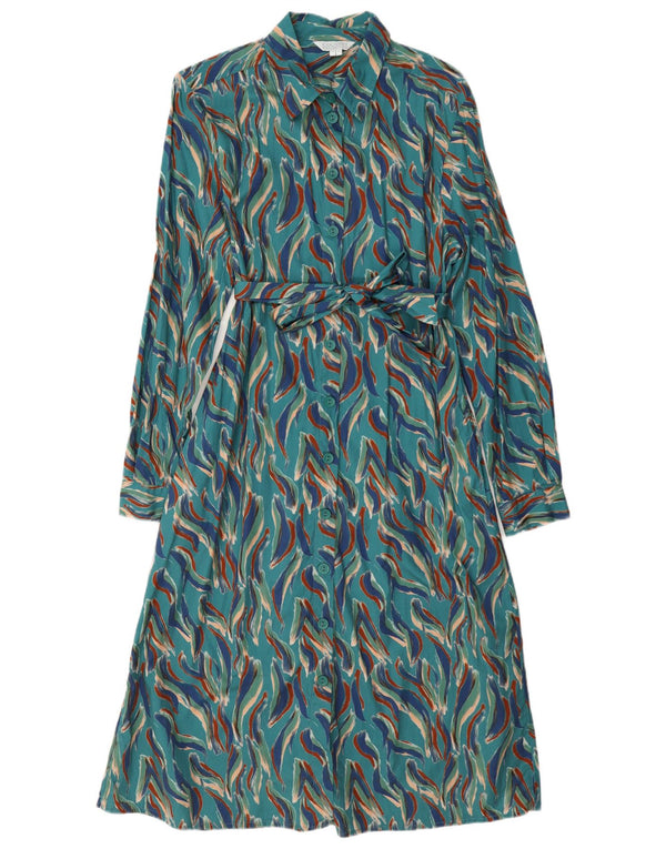 Langärmliges Hemdkleid für Damen aus der Country Collection, UK 14, Mitteltürkis
