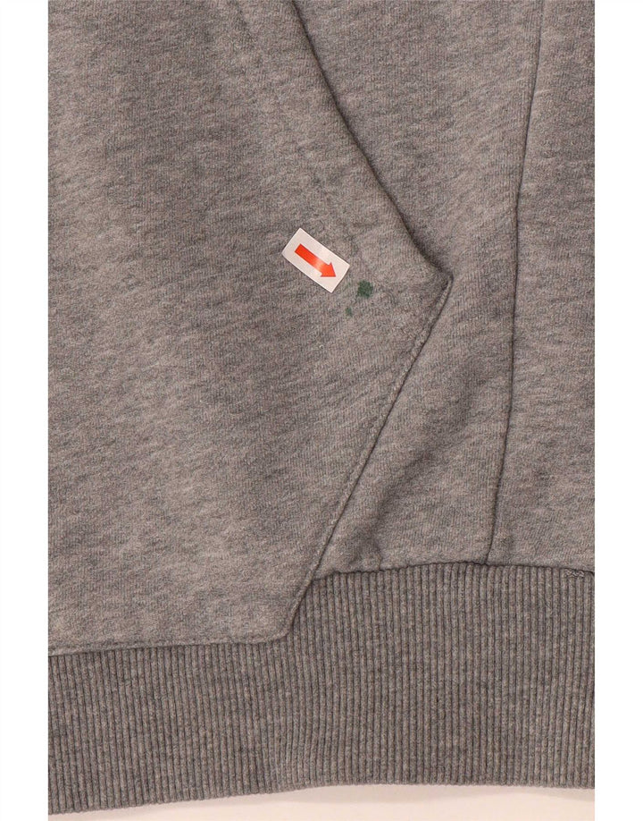 Puma Herren-Kapuzenpullover mit Reißverschluss, klein, graue Baumwolle