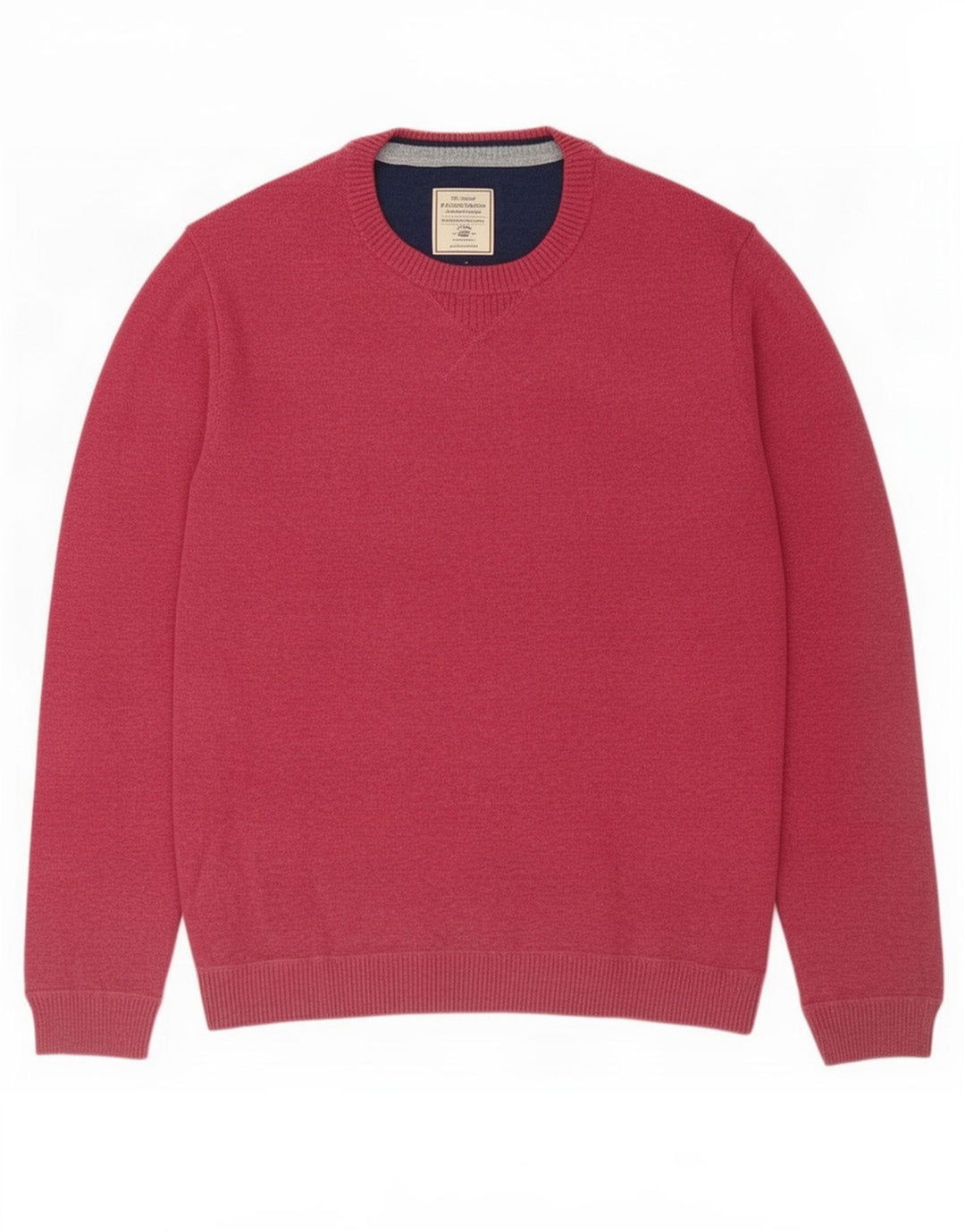 Fat Face Herren-Pullover mit Rundhalsausschnitt, groß, rosa Baumwolle