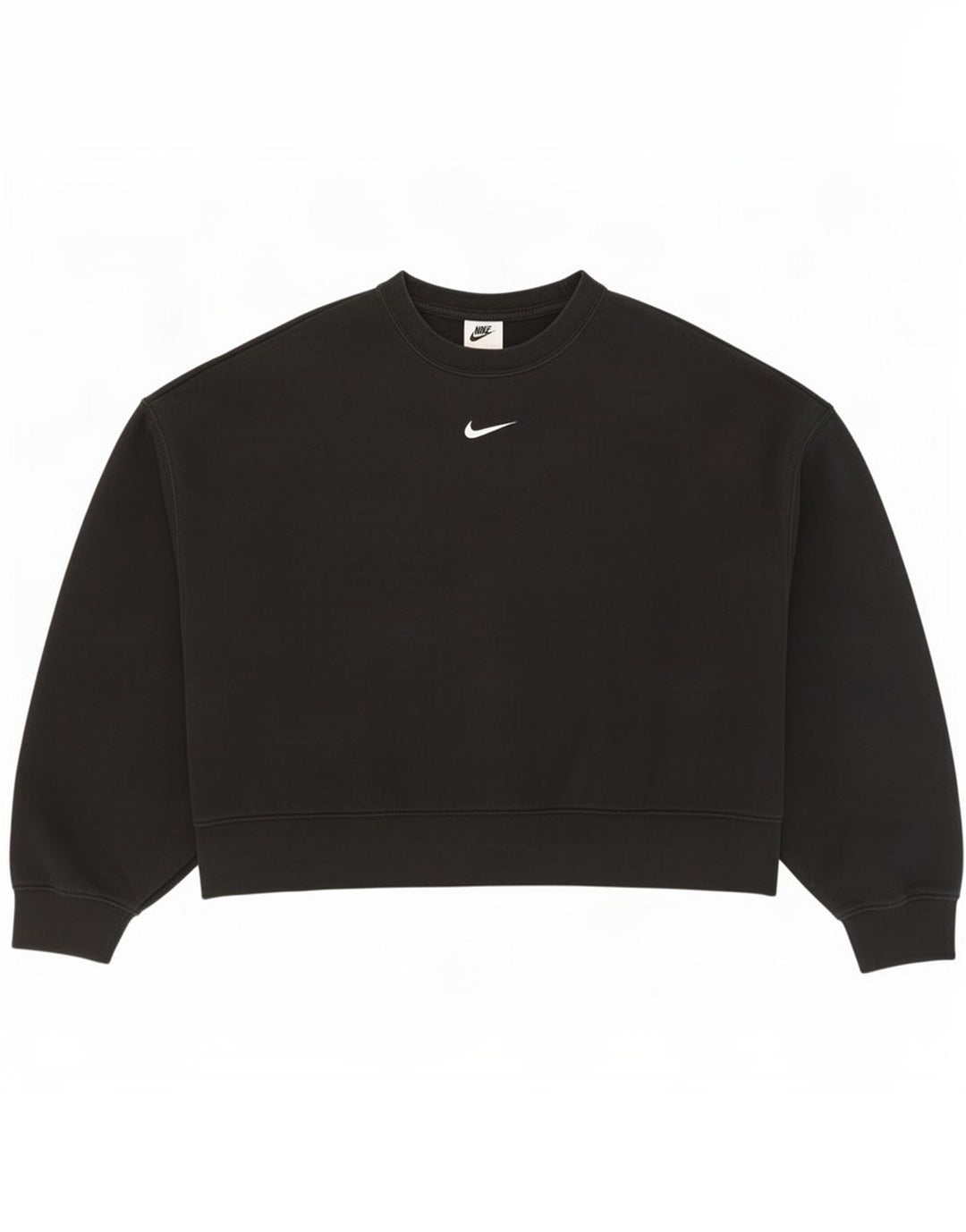 Nike Damen-Sweatshirt in Übergröße, Größe S, Schwarz, Baumwolle, UK 10