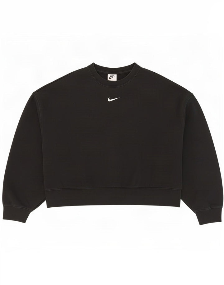 Nike Damen-Sweatshirt in Übergröße, Größe S, Schwarz, Baumwolle, UK 10