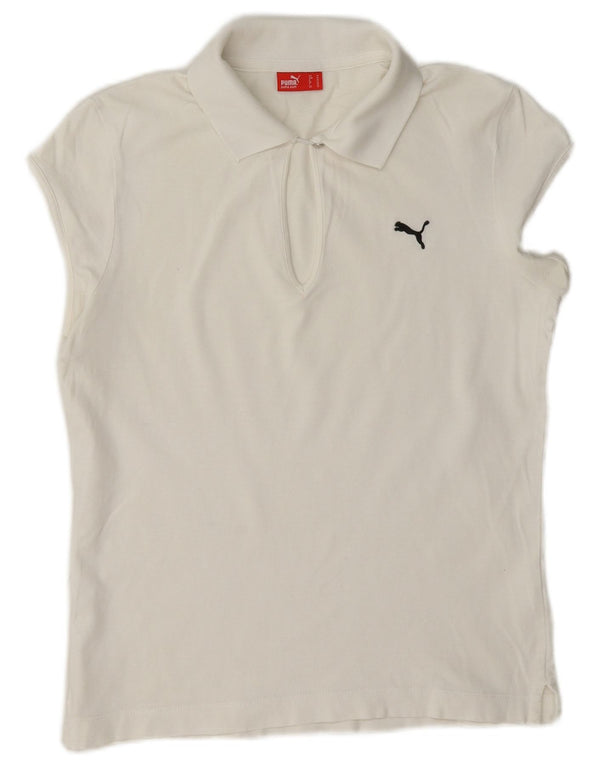 Puma Damen Poloshirt UK 12 Medium Weiß