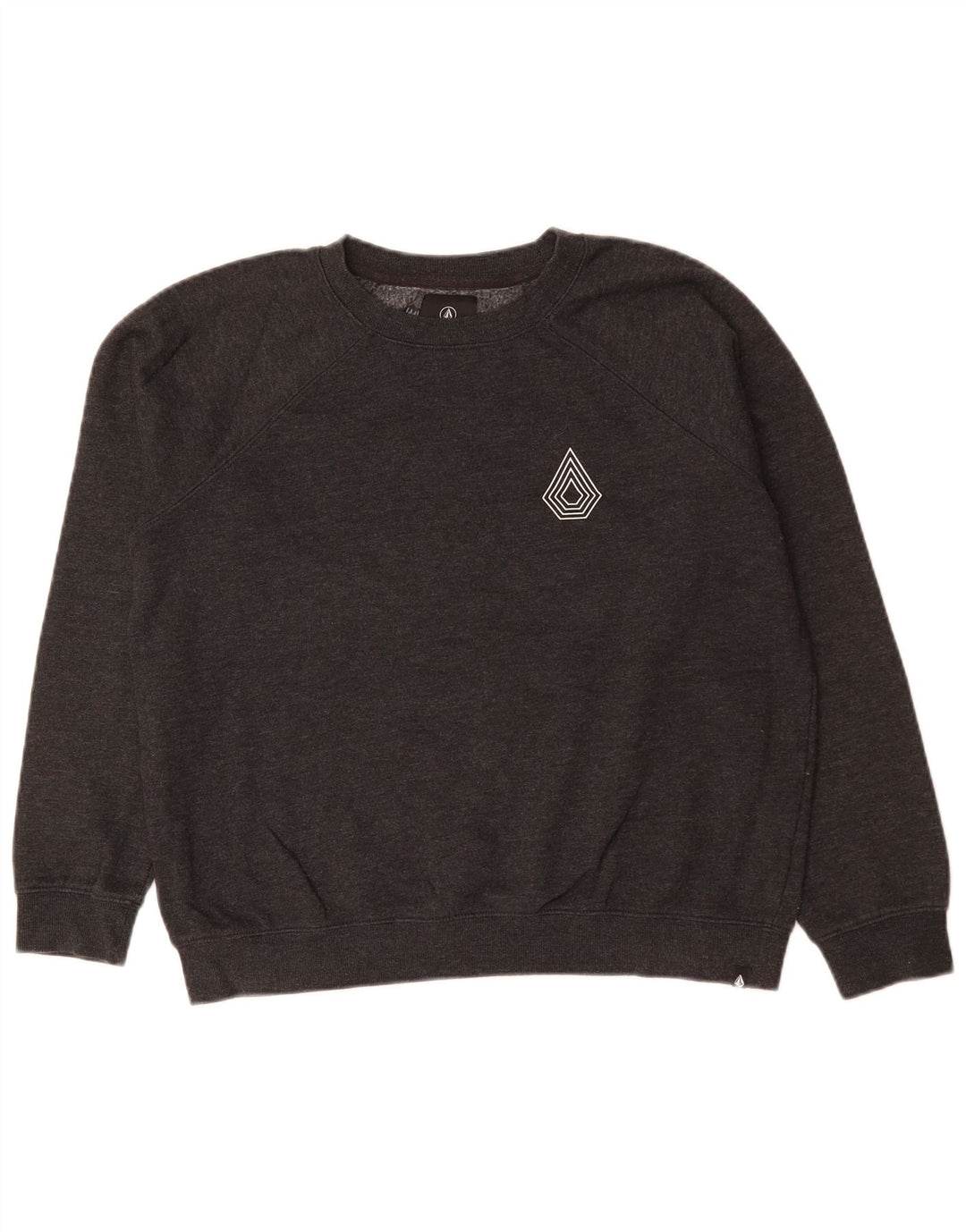 Volcom Damen-Sweatshirt-Pullover, US 8, mittelgraue Baumwolle