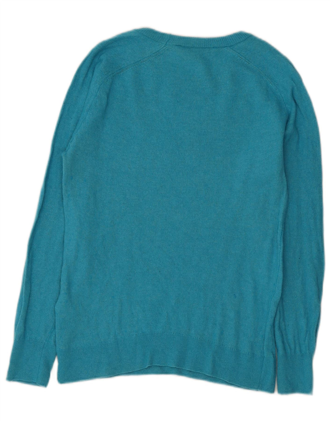 Zara Damen-Pullover mit Rundhalsausschnitt, Gr. 12, Mitteltürkis, Polyamid