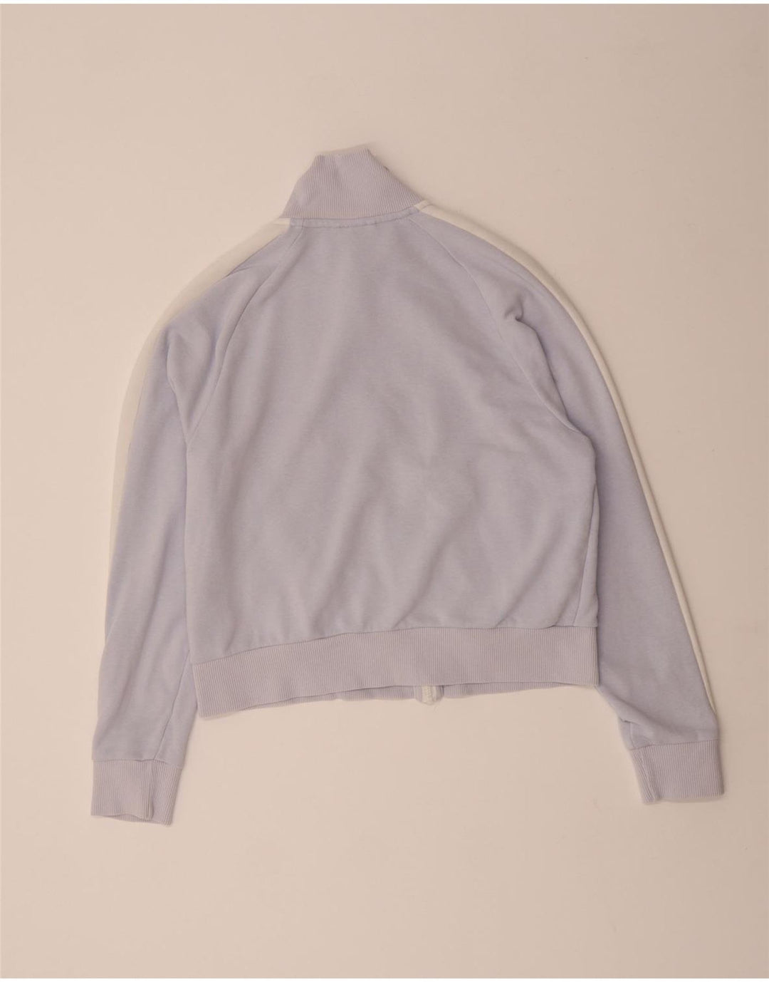PUMA Womens Crop Tracksuit Top Jacket UK 10 Small Purple Colourblock