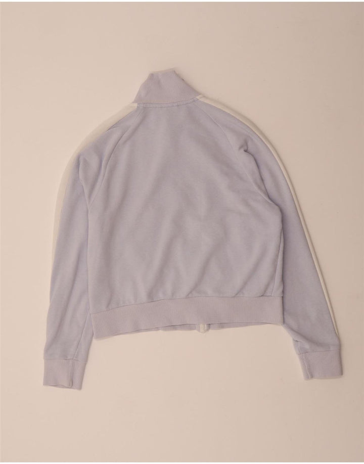 PUMA Womens Crop Tracksuit Top Jacket UK 10 Small Purple Colourblock