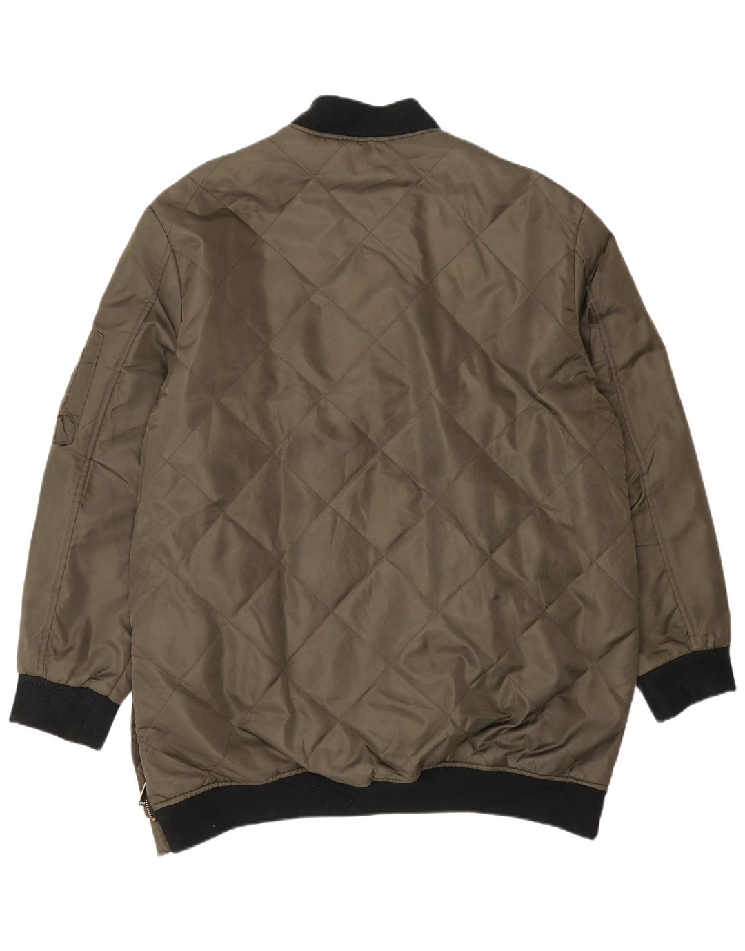 Zara Herren Bomberjacke UK 42 XL Khaki Colourblock Polyester