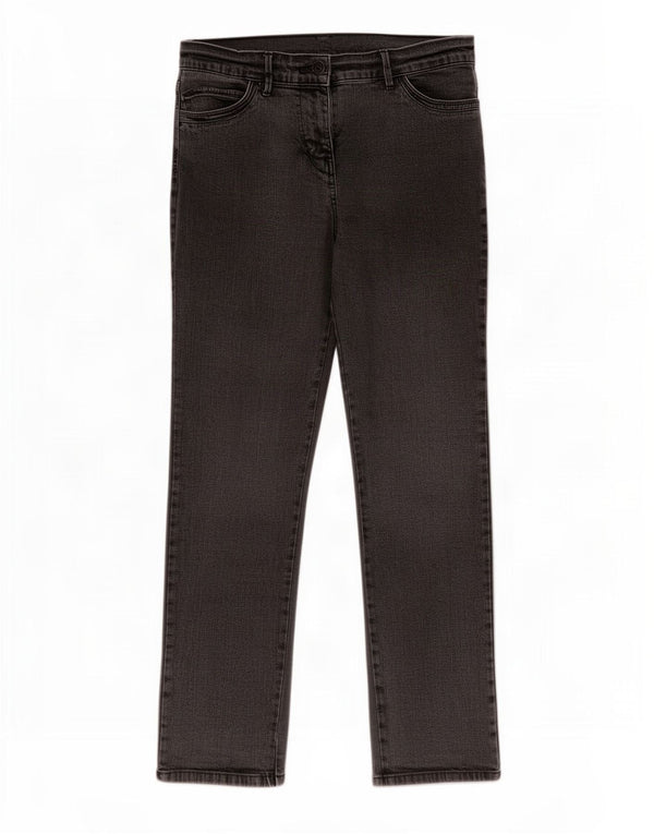 Marks & Spencer Damen Slim Jeans UK 12 Medium W30 L32 Schwarze Baumwolle