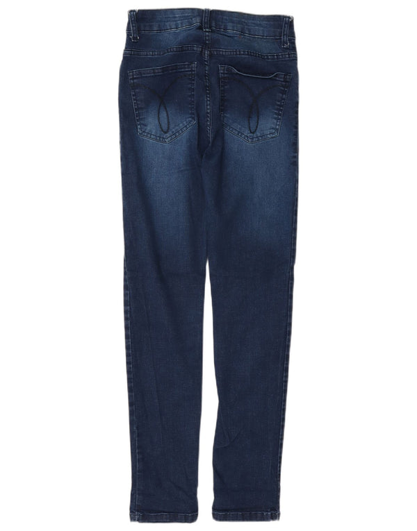 Calvin Klein Damen Skinny Jeans EU 38 Small W24 L27 Blaue Baumwolle
