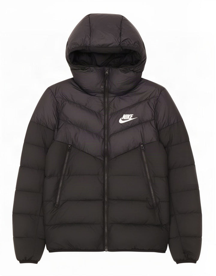 Nike Herren-Jacke mit Kapuze, gepolstert, Größe 36, Größe S, Schwarz, Polyester