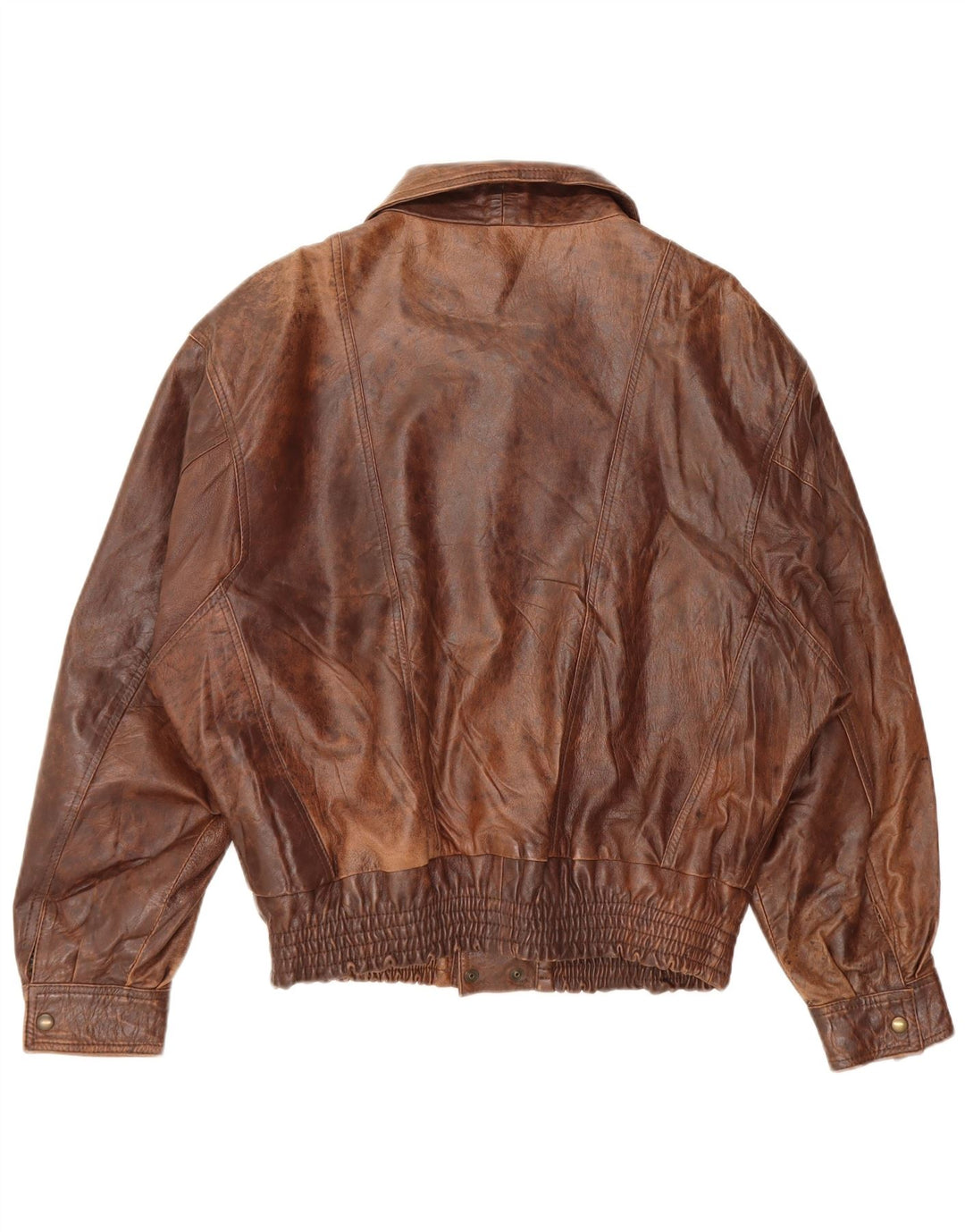 Alta Moda Herren Leder Bikerjacke IT 48 Mittelbraun