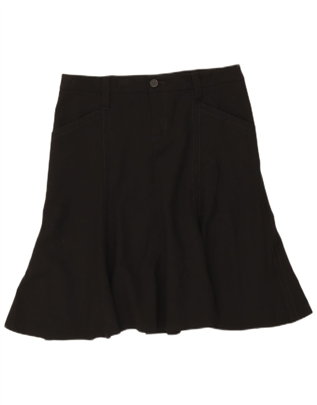 Zara Damen A-Linien-Rock EU 42 Large W32 Schwarzer Rayon